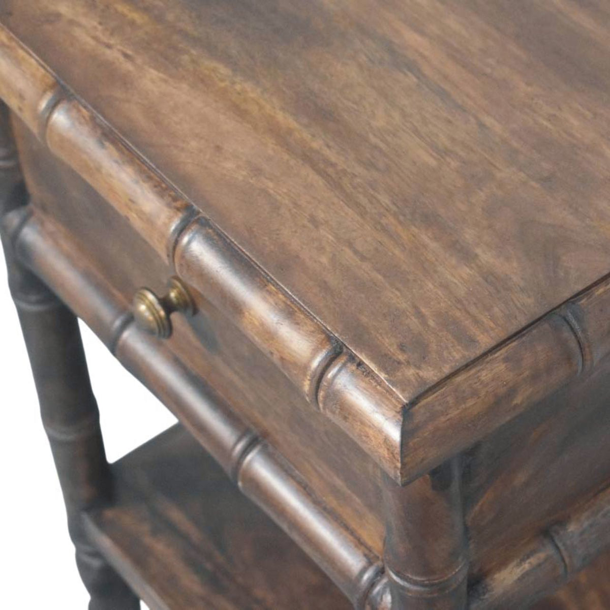 Bamboo Carved Bedside Table – view 5