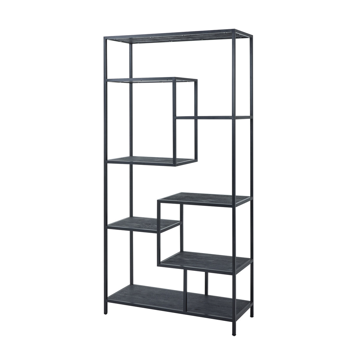Large Black Multi Shelf Unit – view 2