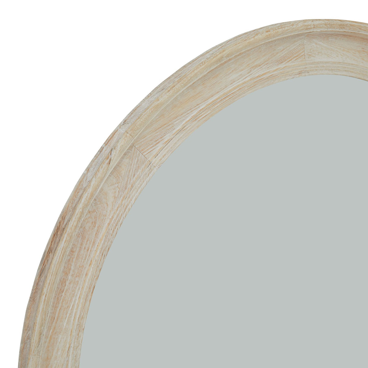 Washed Wood Round Framed Large Mirror – view 2