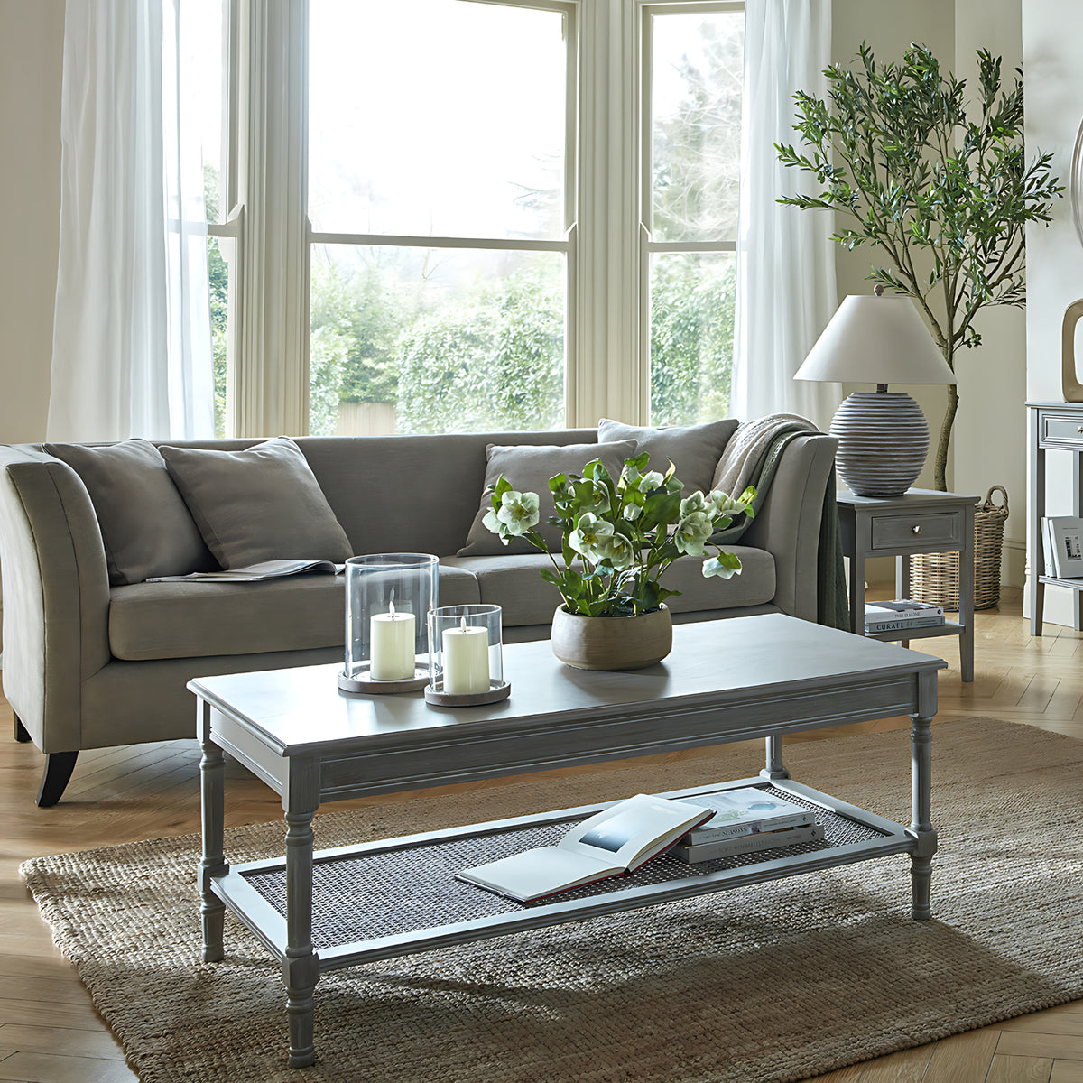 Serene Collection One Drawer Side Table – view 2