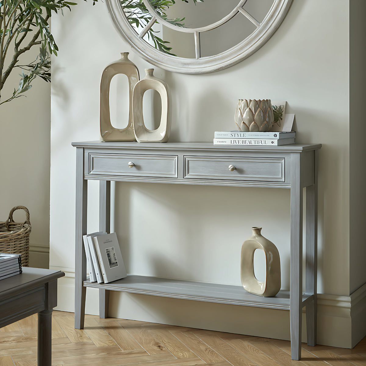 Serene Collection Two Drawer Console Table