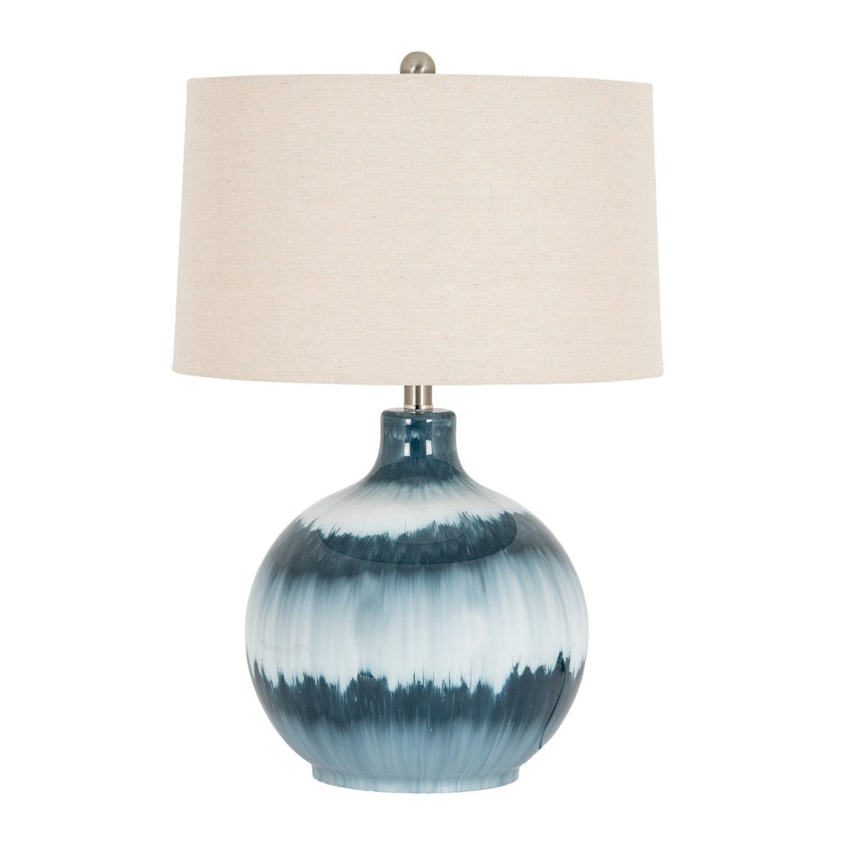 Ocean Shadows Table Lamp With Linen Shade – view 2