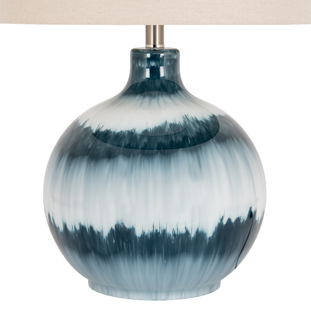 Ocean Shadows Table Lamp With Linen Shade – view 4