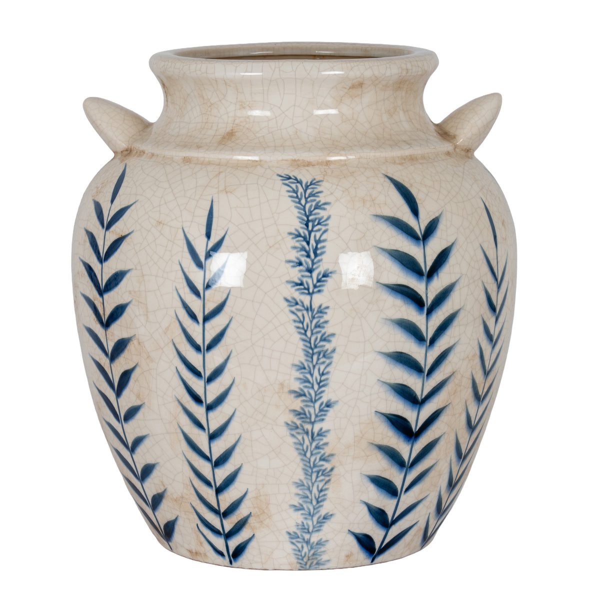 Blue Flora Amphora Vase – view 3