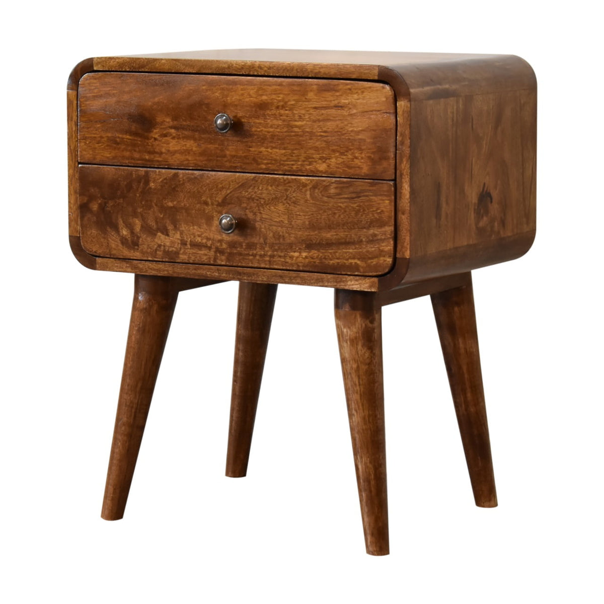 Curved Chestnut Bedside – view 4