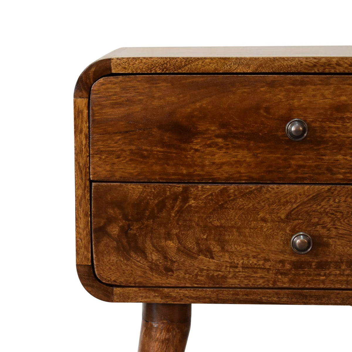 Curved Chestnut Bedside – view 5