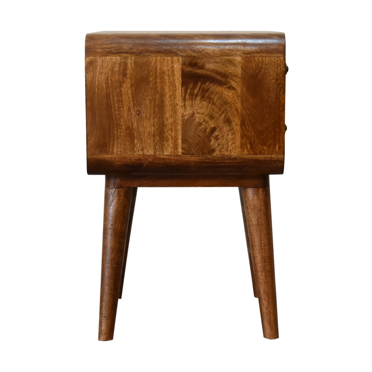 Curved Chestnut Bedside – view 2
