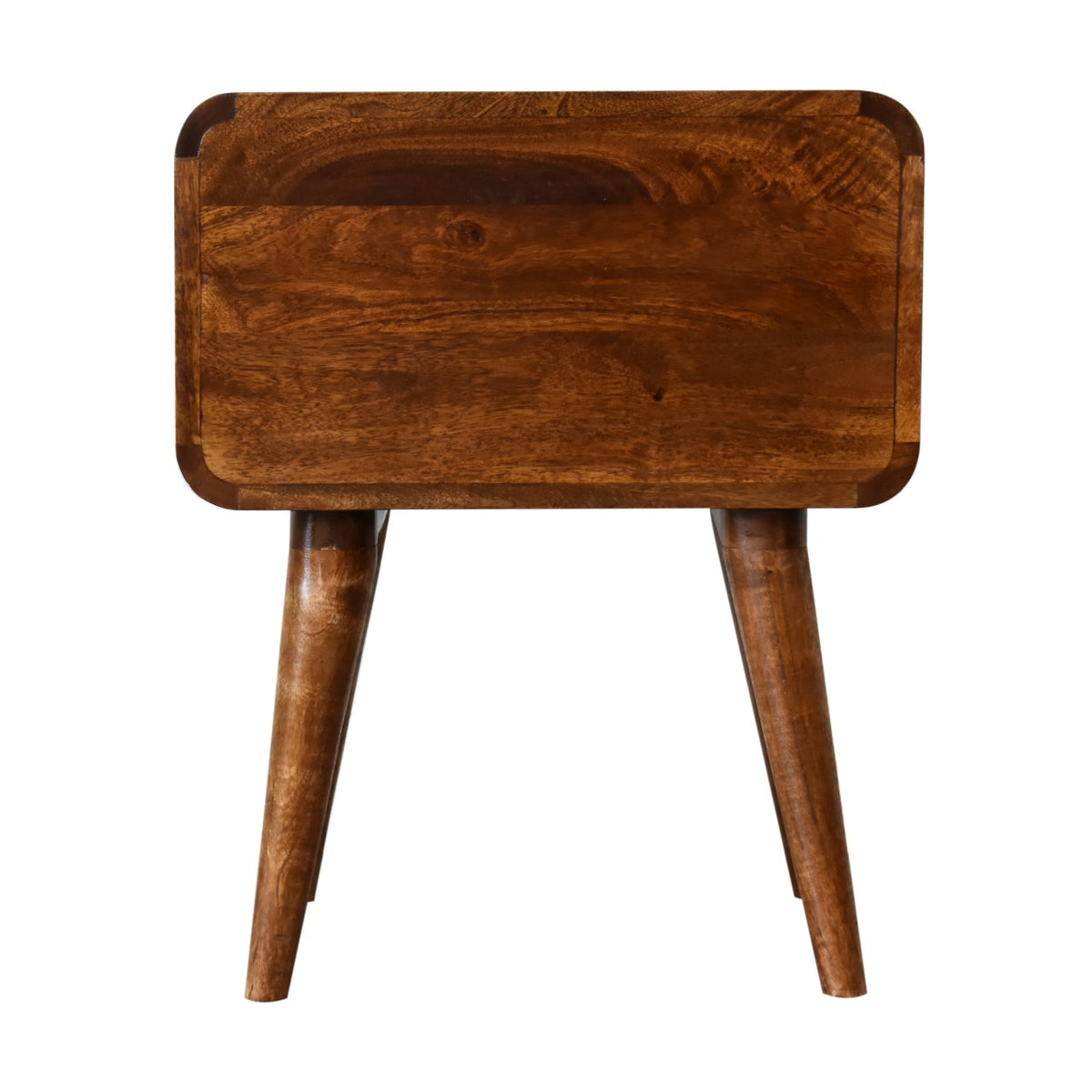 Curved Chestnut Bedside – view 3