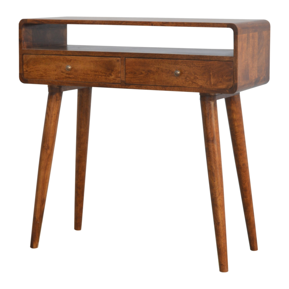 Curved Chestnut Console Table – view 3