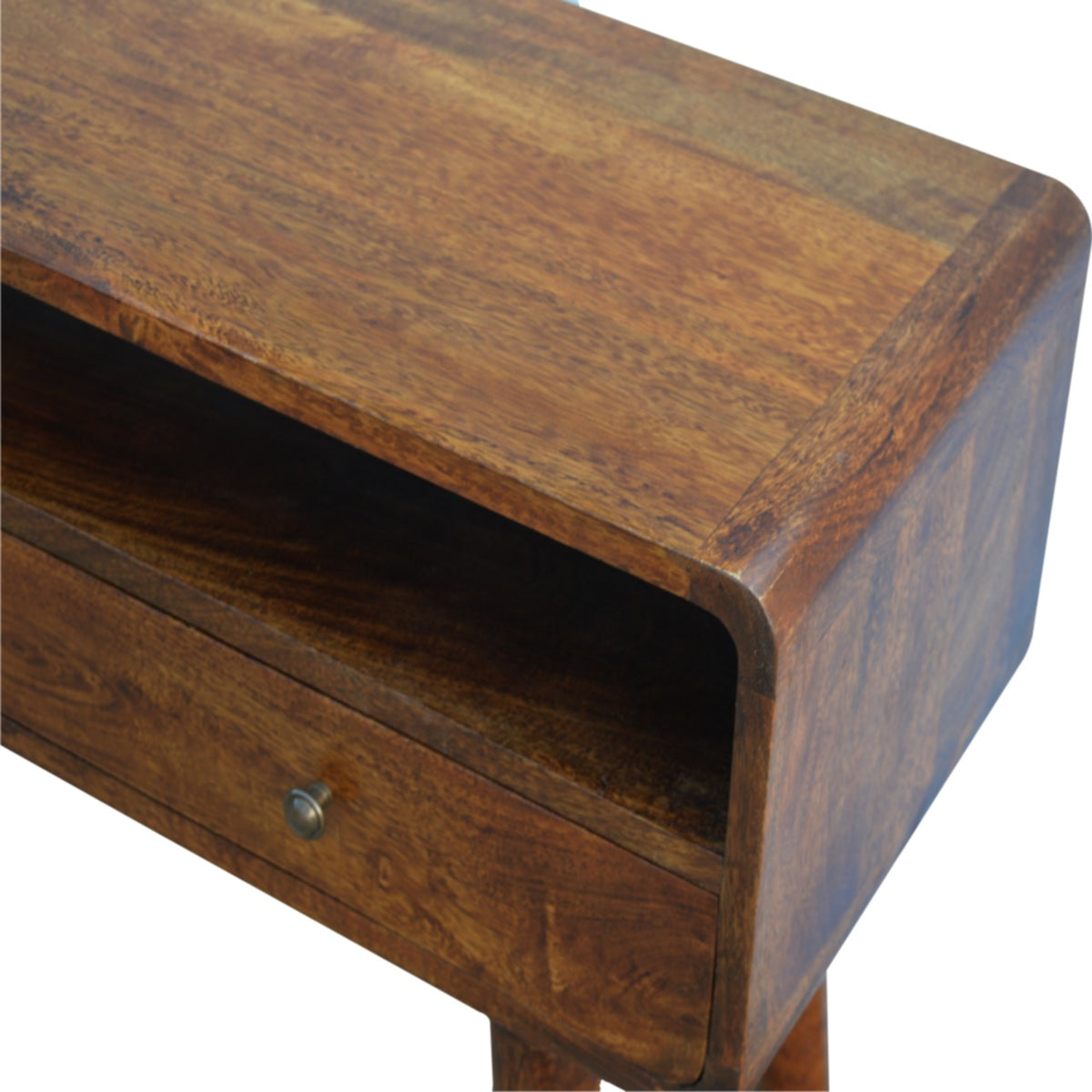 Curved Chestnut Console Table – view 4