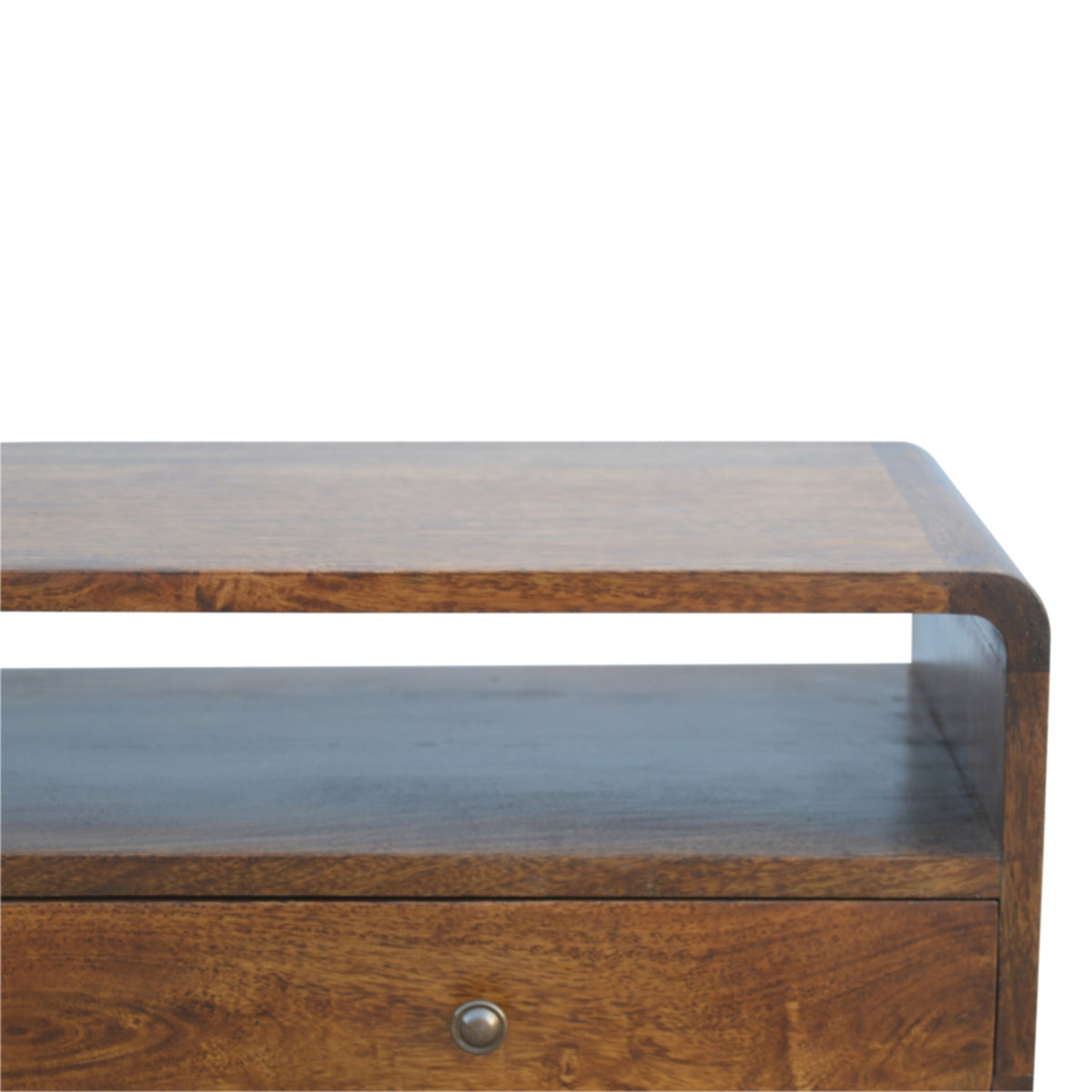 Curved Chestnut Console Table – view 5
