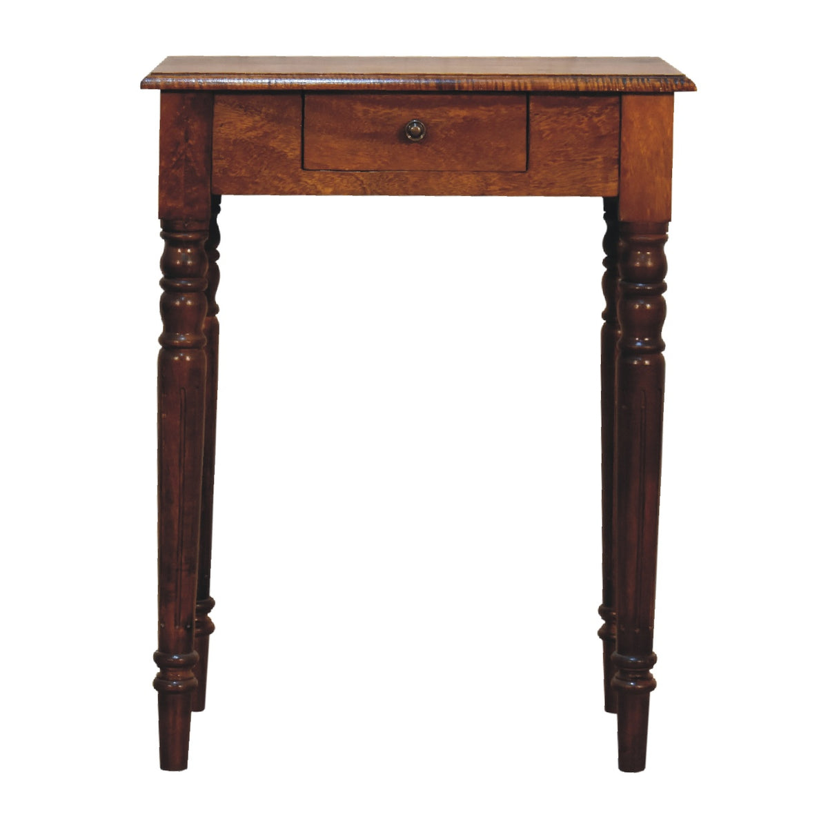 Chestnut Turned Leg Writing Desk – view 2