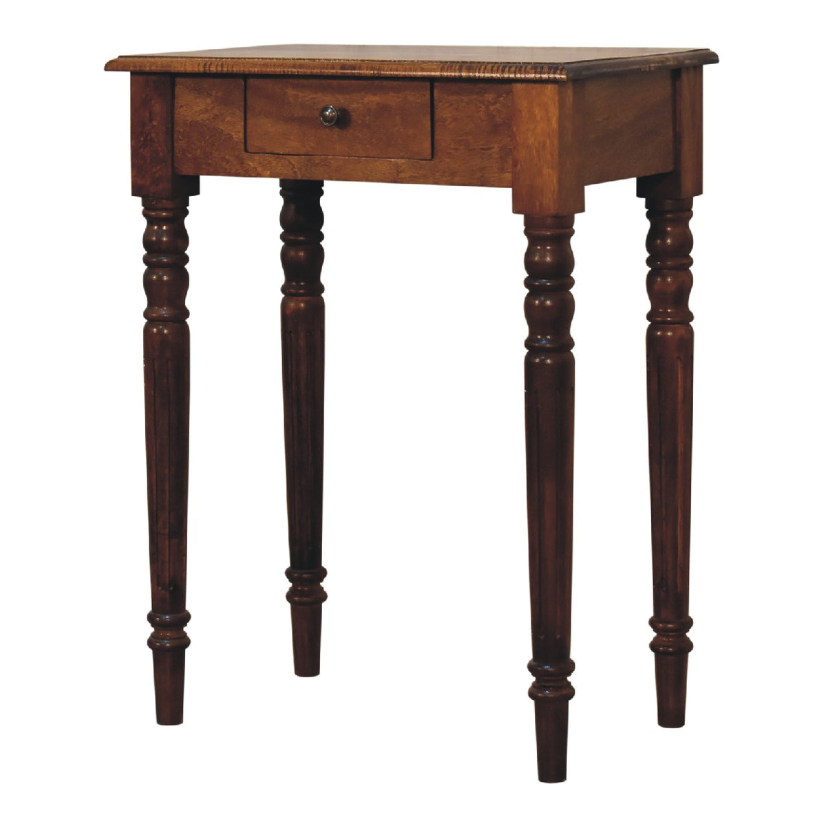 Chestnut Turned Leg Writing Desk – view 3