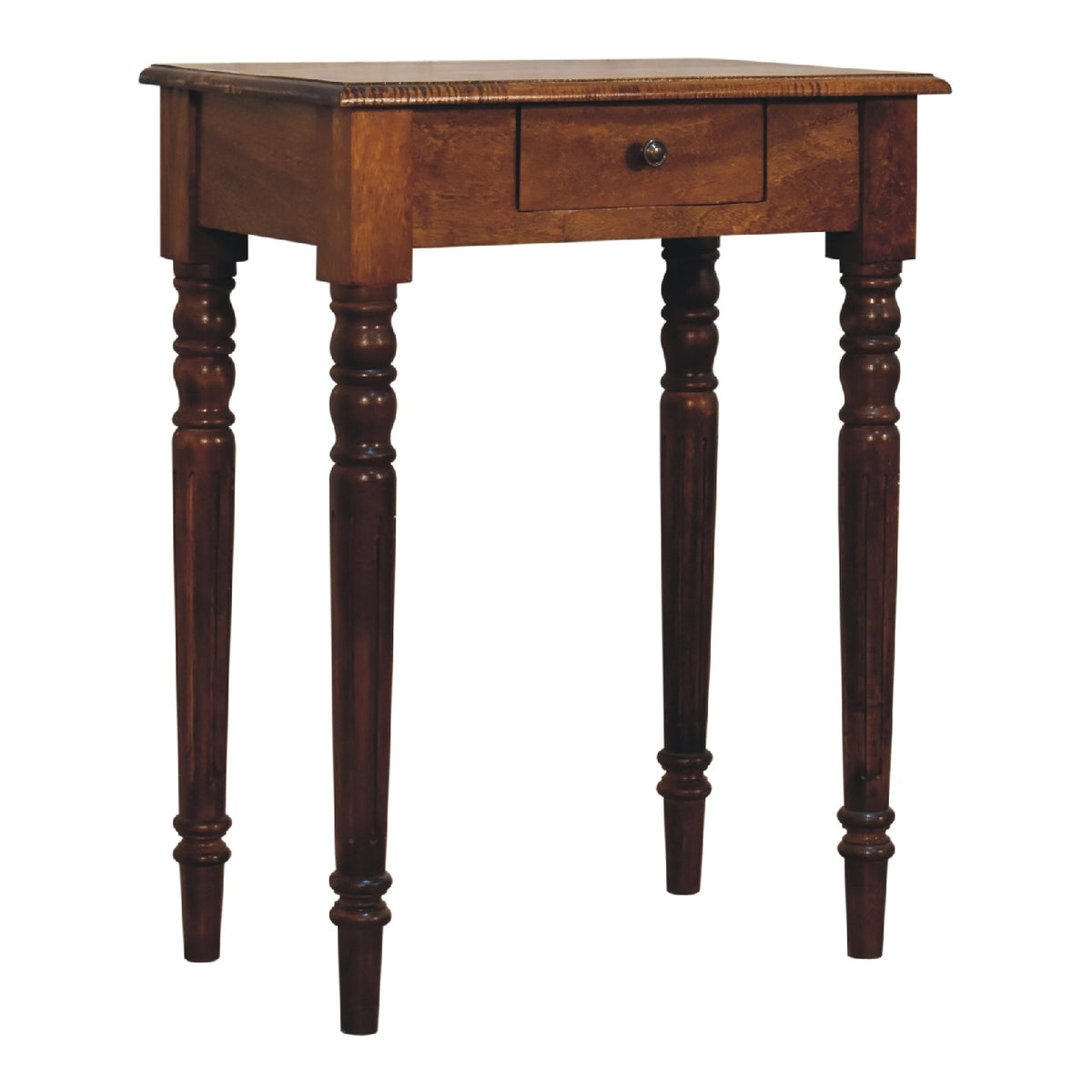 Chestnut Turned Leg Writing Desk – view 4