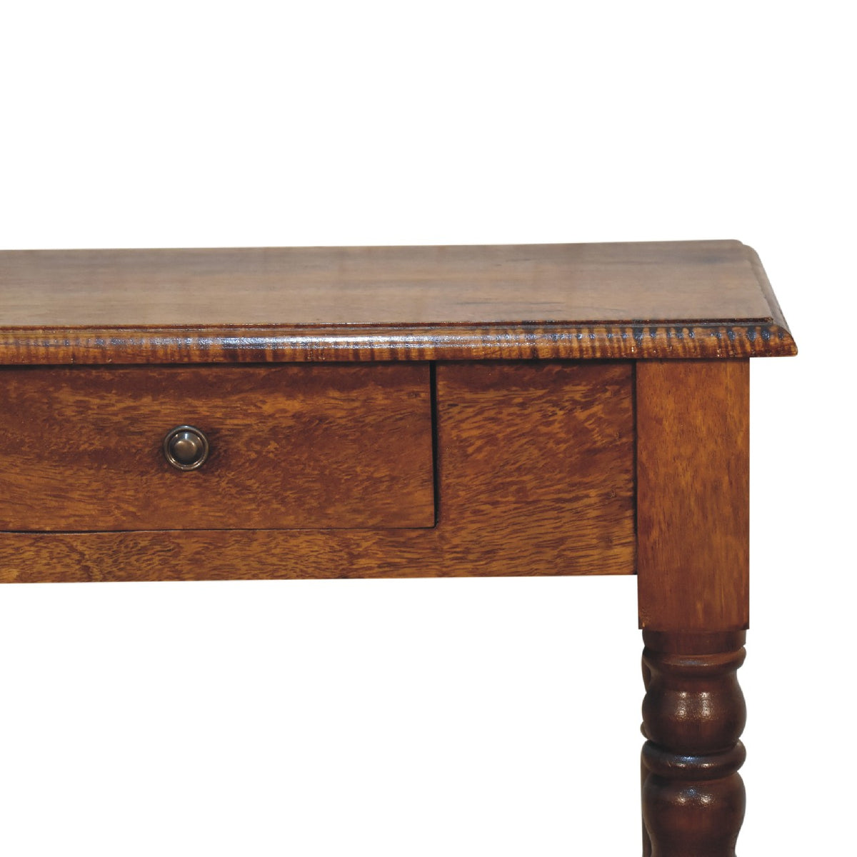 Chestnut Turned Leg Writing Desk – view 5