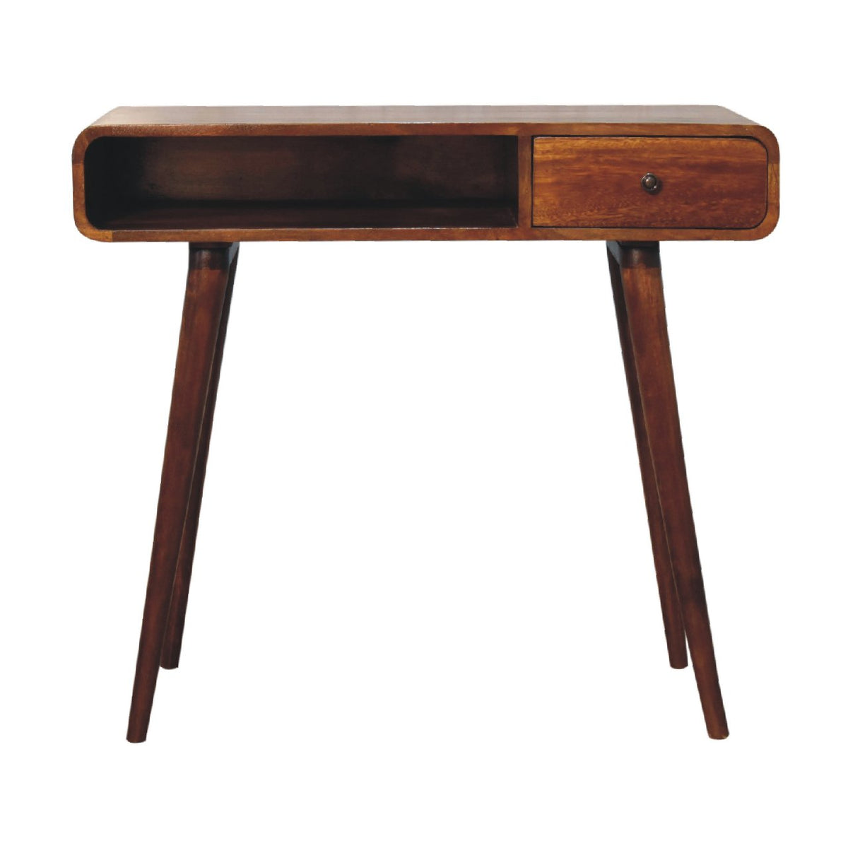 Curved Chestnut Writing Desk – view 2