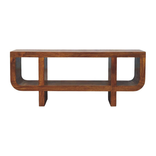 Orion Curved Chestnut Media Unit