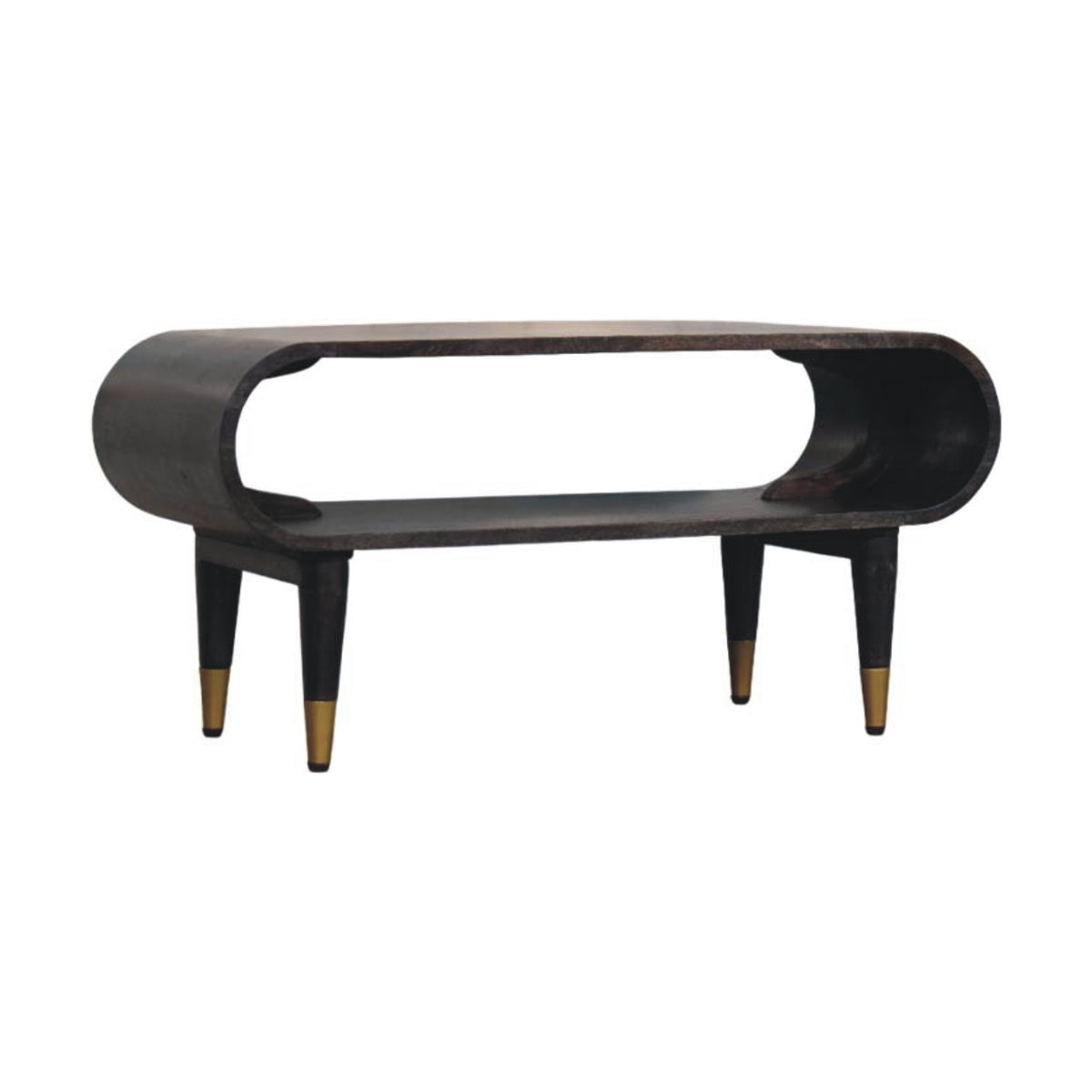 Curved Edge Media with Brass Accents – view 2