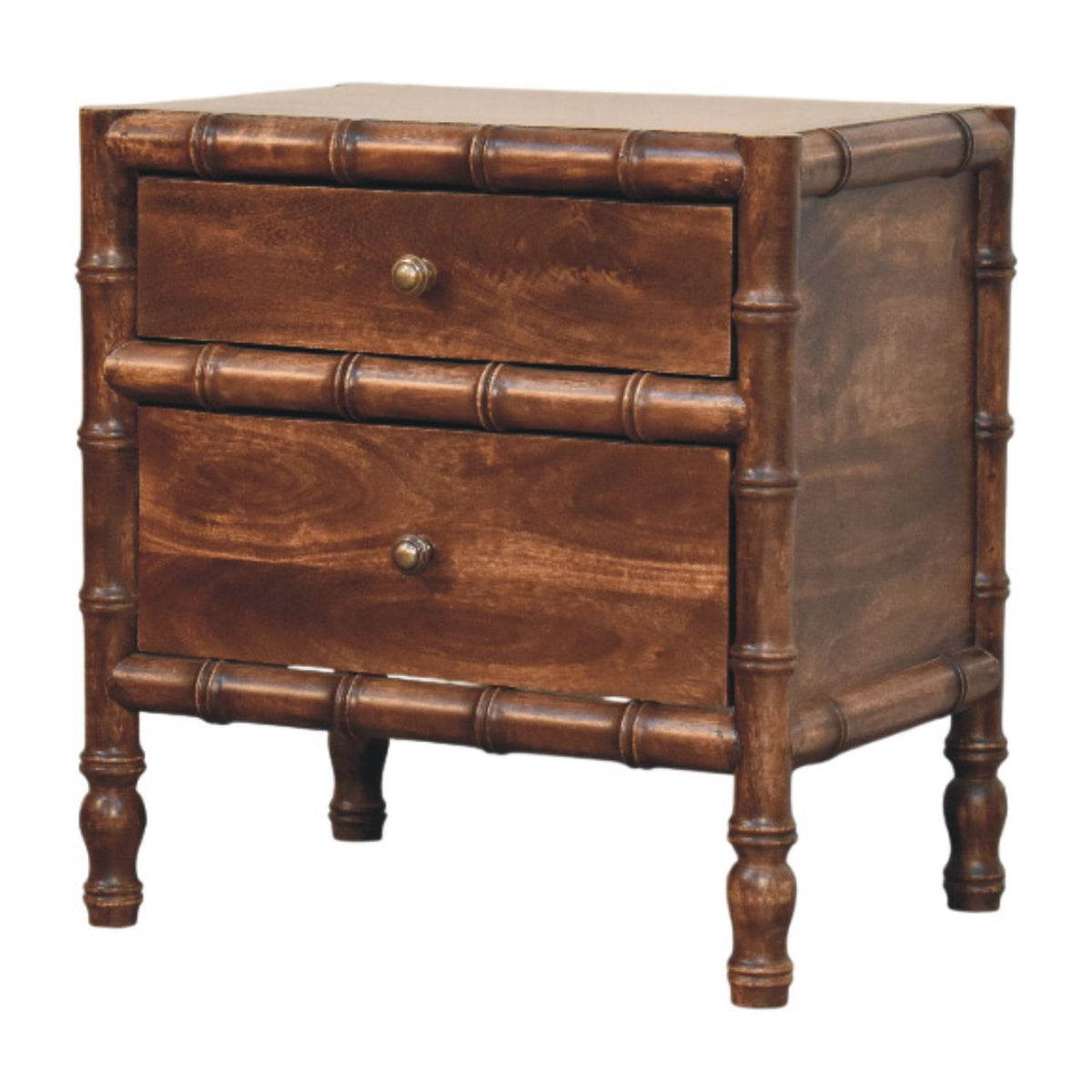 Bamboo Frame Nightstand in Roasted Almond – view 2