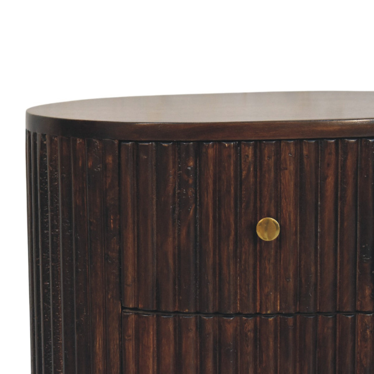 Curved Fluted 3-Drawer Bedside – view 4