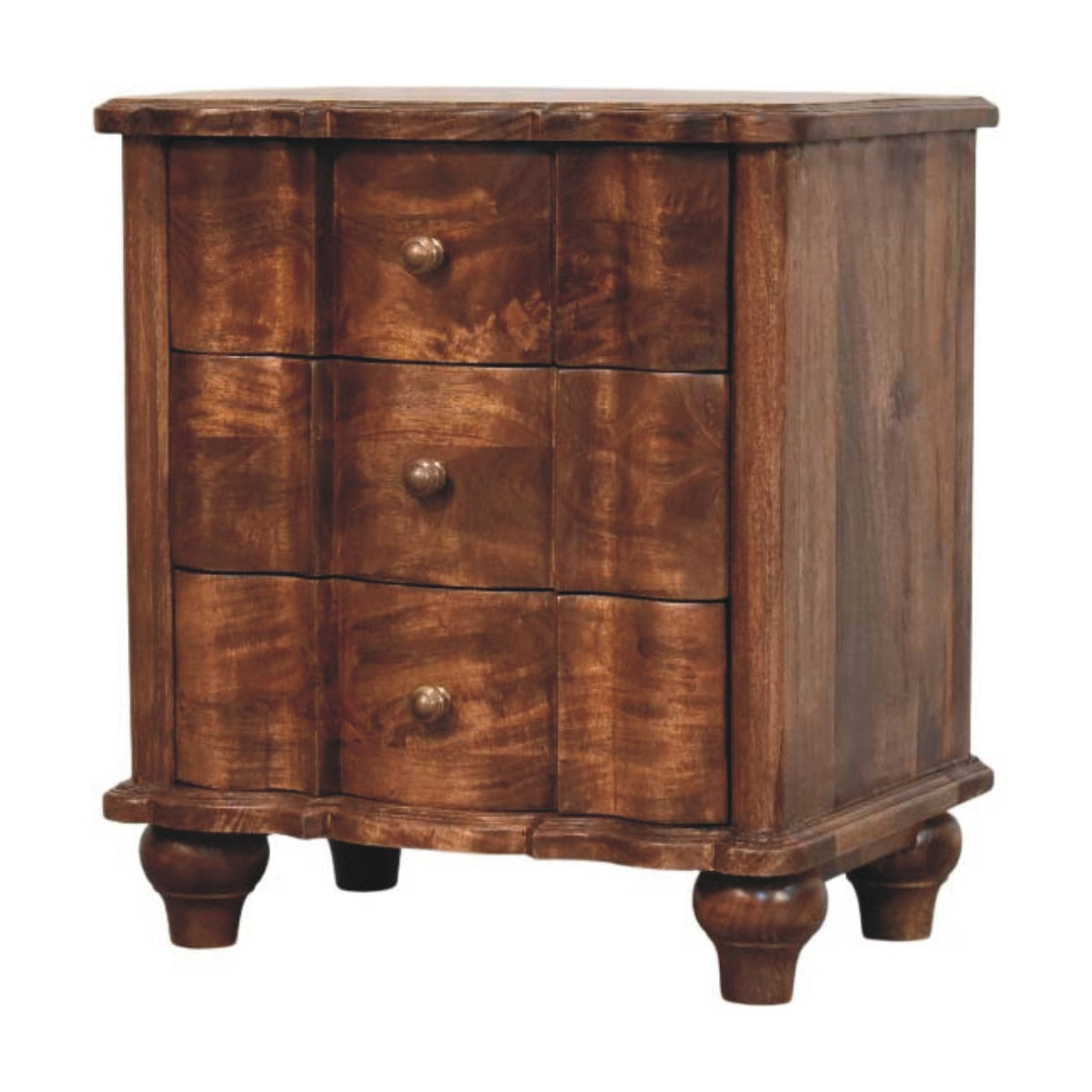 Lume Roasted Panelled Bedside – view 2