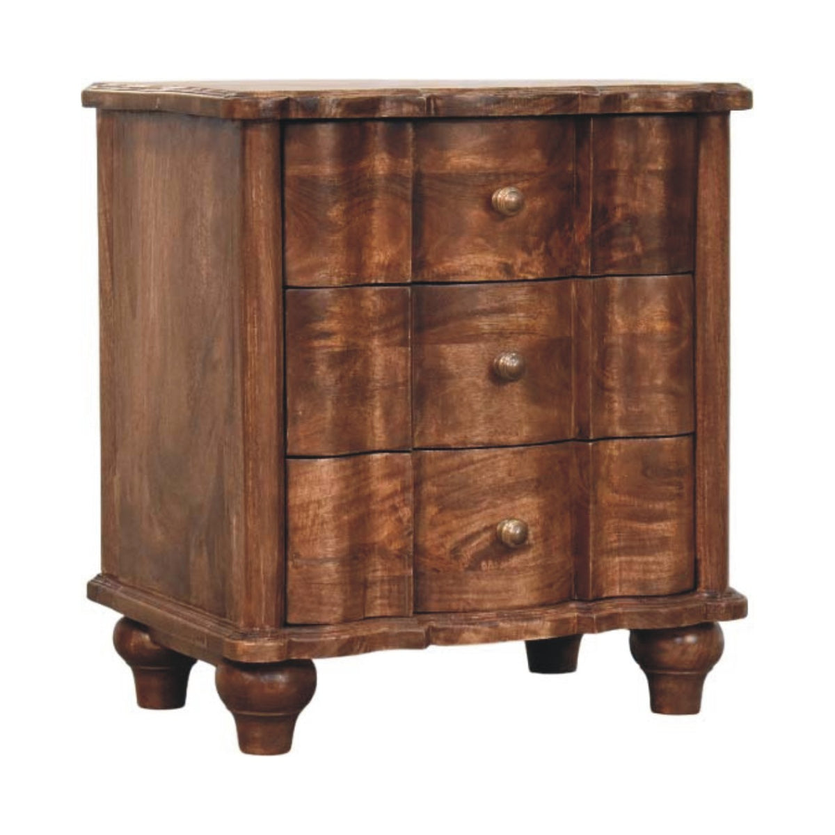 Lume Roasted Panelled Bedside – view 3