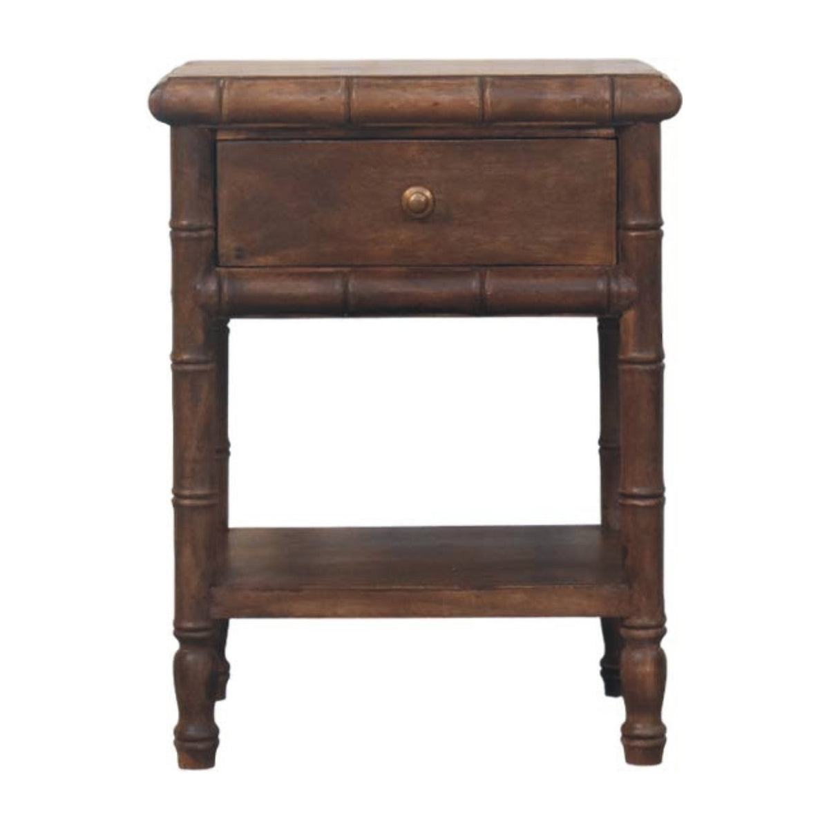 Bamboo Carved Bedside Table