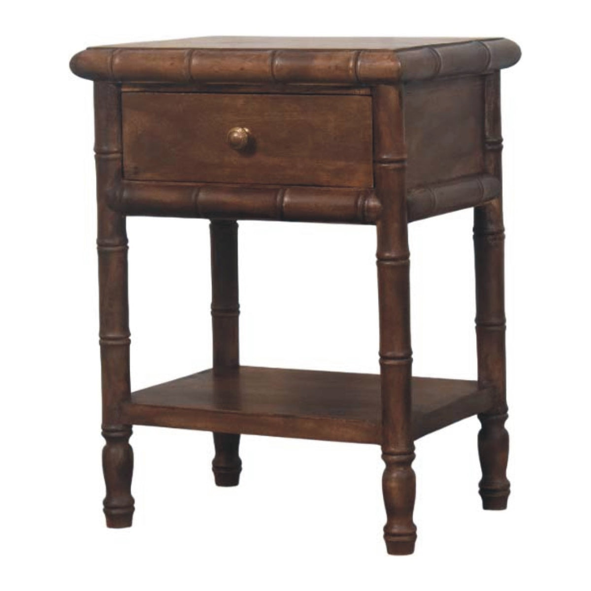 Bamboo Carved Bedside Table – view 3
