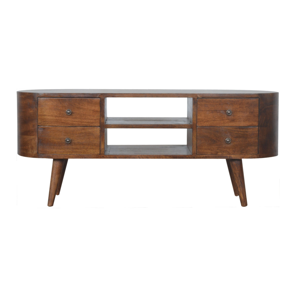 Chestnut Rounded Entertainment Unit – view 2