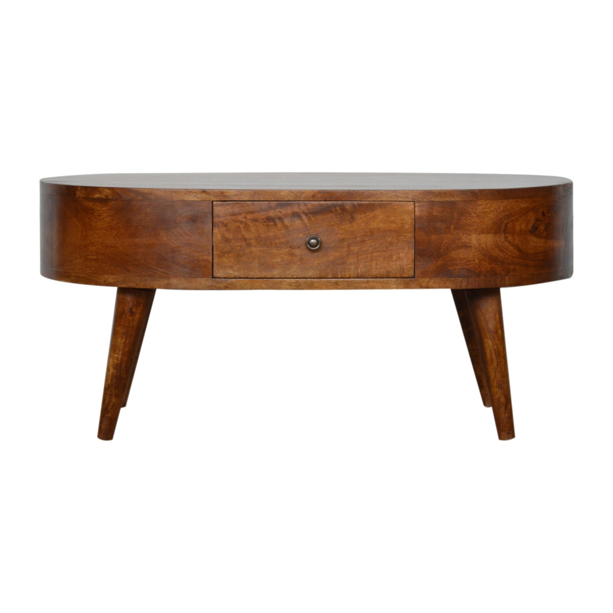 Chestnut Rounded Coffee Table – view 2
