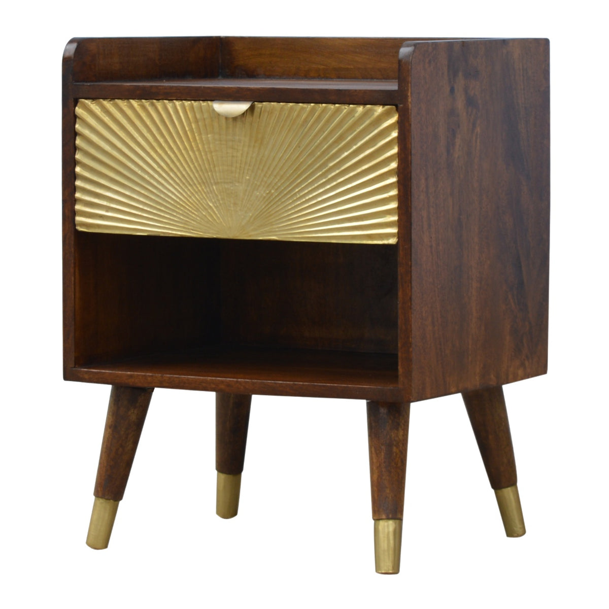 Manila Gold One Drawer Bedside – view 3
