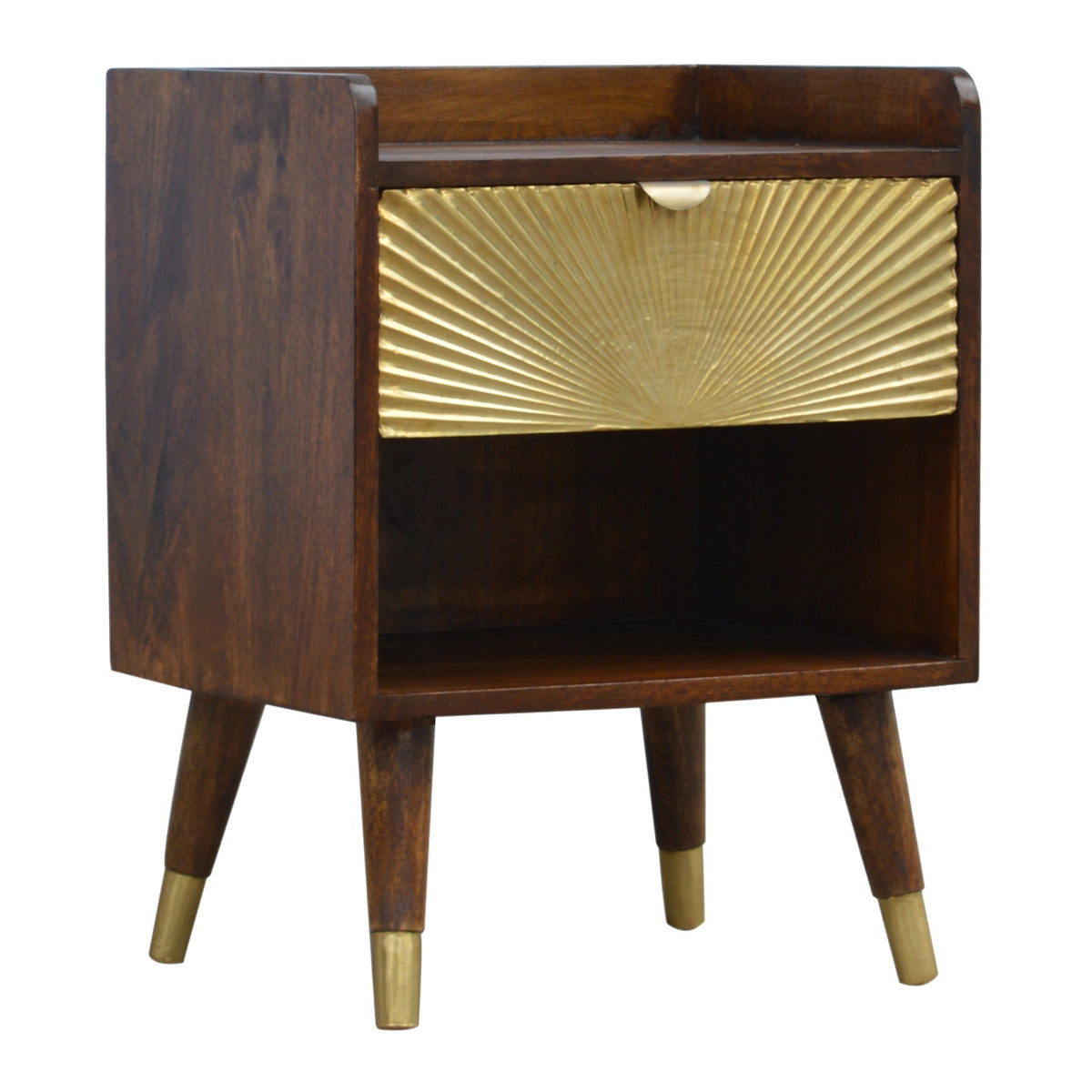 Manila Gold One Drawer Bedside – view 2
