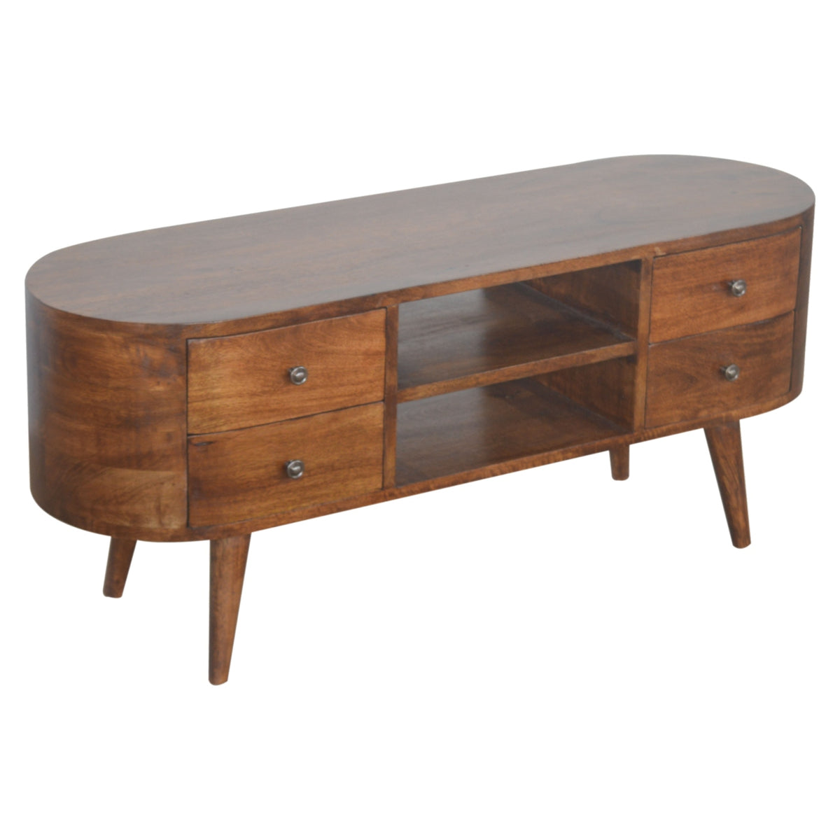 Chestnut Rounded Entertainment Unit – view 4