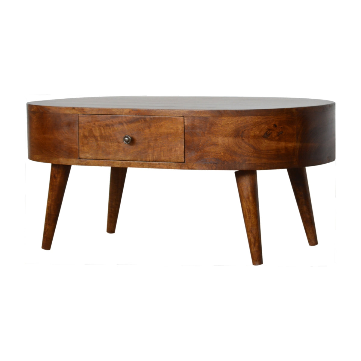 Chestnut Rounded Coffee Table – view 4