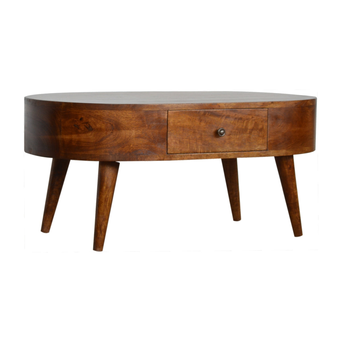 Chestnut Rounded Coffee Table – view 3